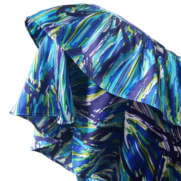 Gianni Bini Vibrant Colorful Design Sleeveless Loose Fitting Midi Dress Pullover - Picture 5 of 8